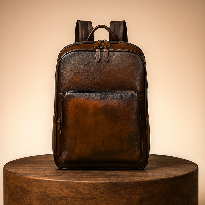 Bennett | Full-Grain Leather “Professor” Laptop Backpack