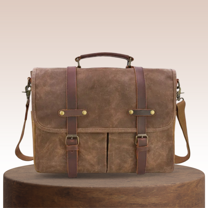 Bennett Vintage Messenger with Leather Straps