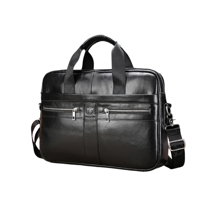Preston | Sleek Leather Work Briefcase with Twin-Zip Front