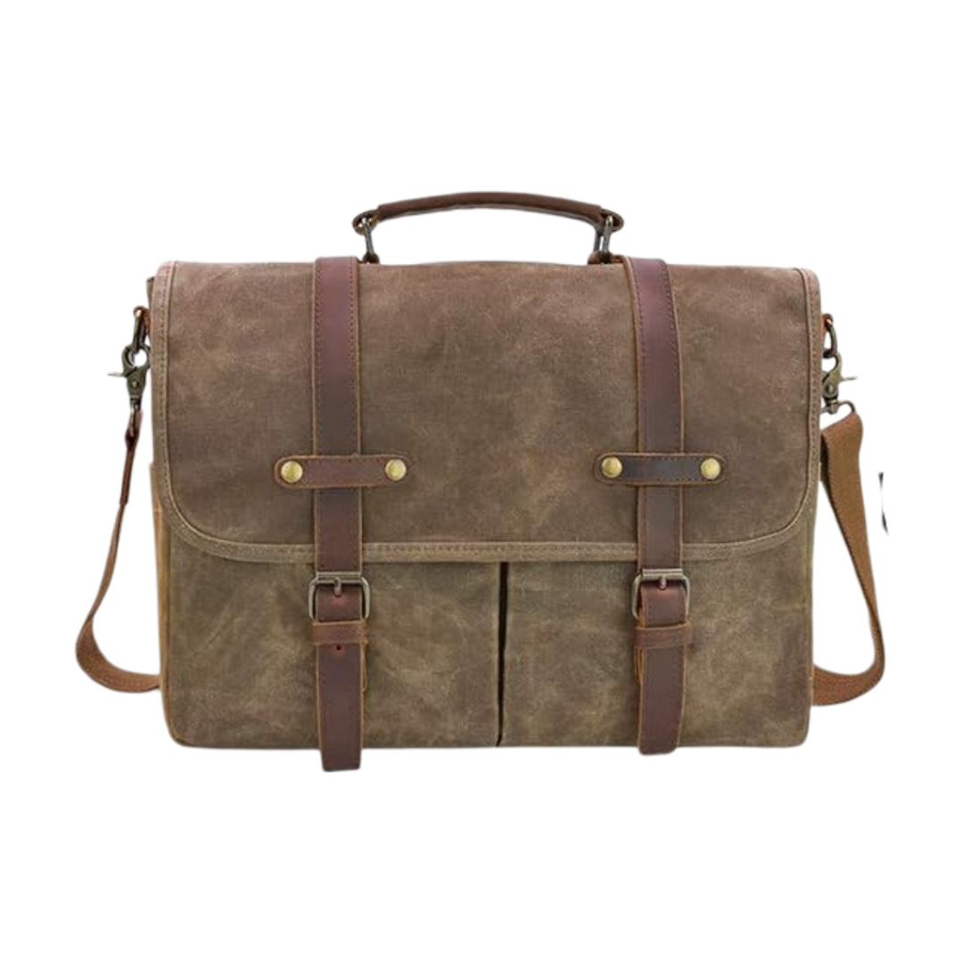 Bennett Vintage Messenger with Leather Straps