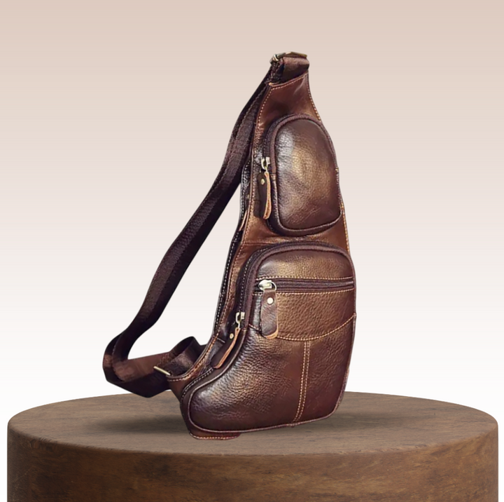 Beckett | Vintage Leather Chest Sling Bag
