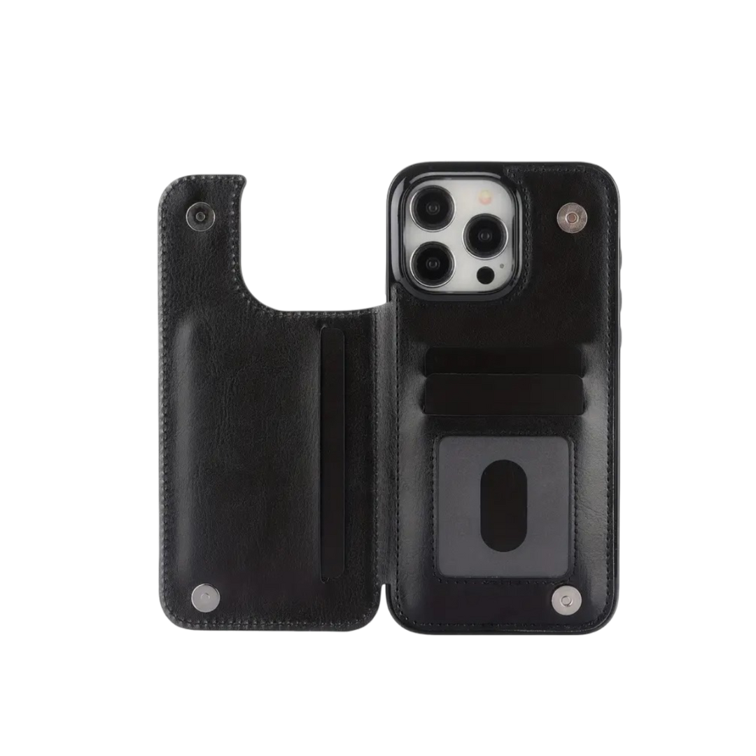 Preston | Magnetic Wallet Flip Phone Case for iPhone