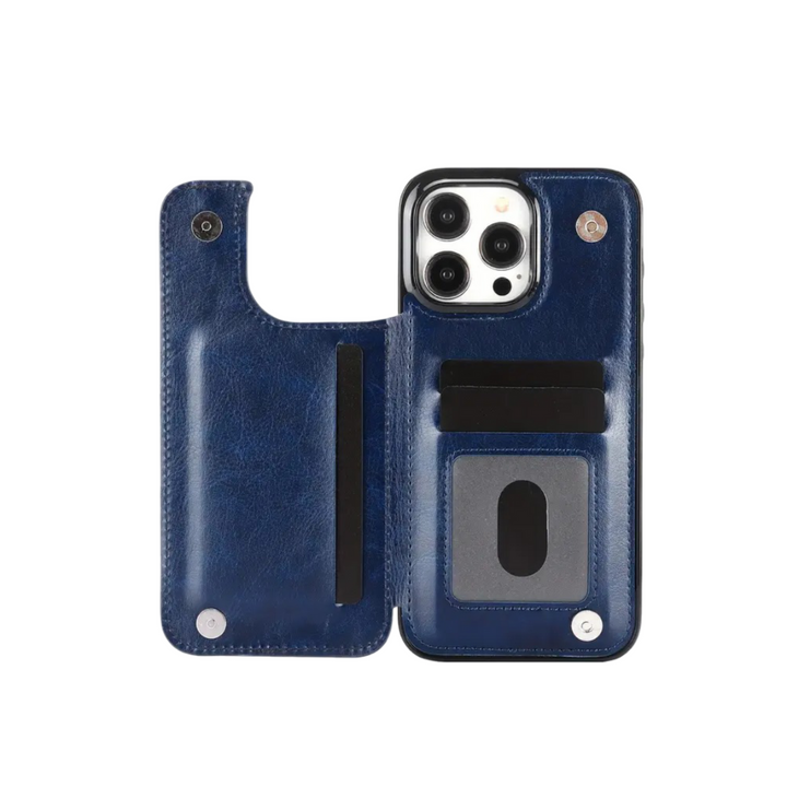 Preston | Magnetic Wallet Flip Phone Case for iPhone