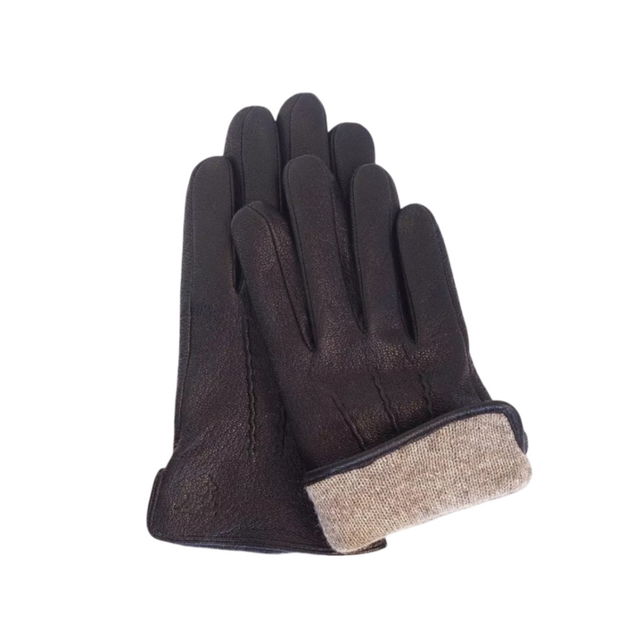Henry | Deer Pattern Goatskin Leather Winter Gloves