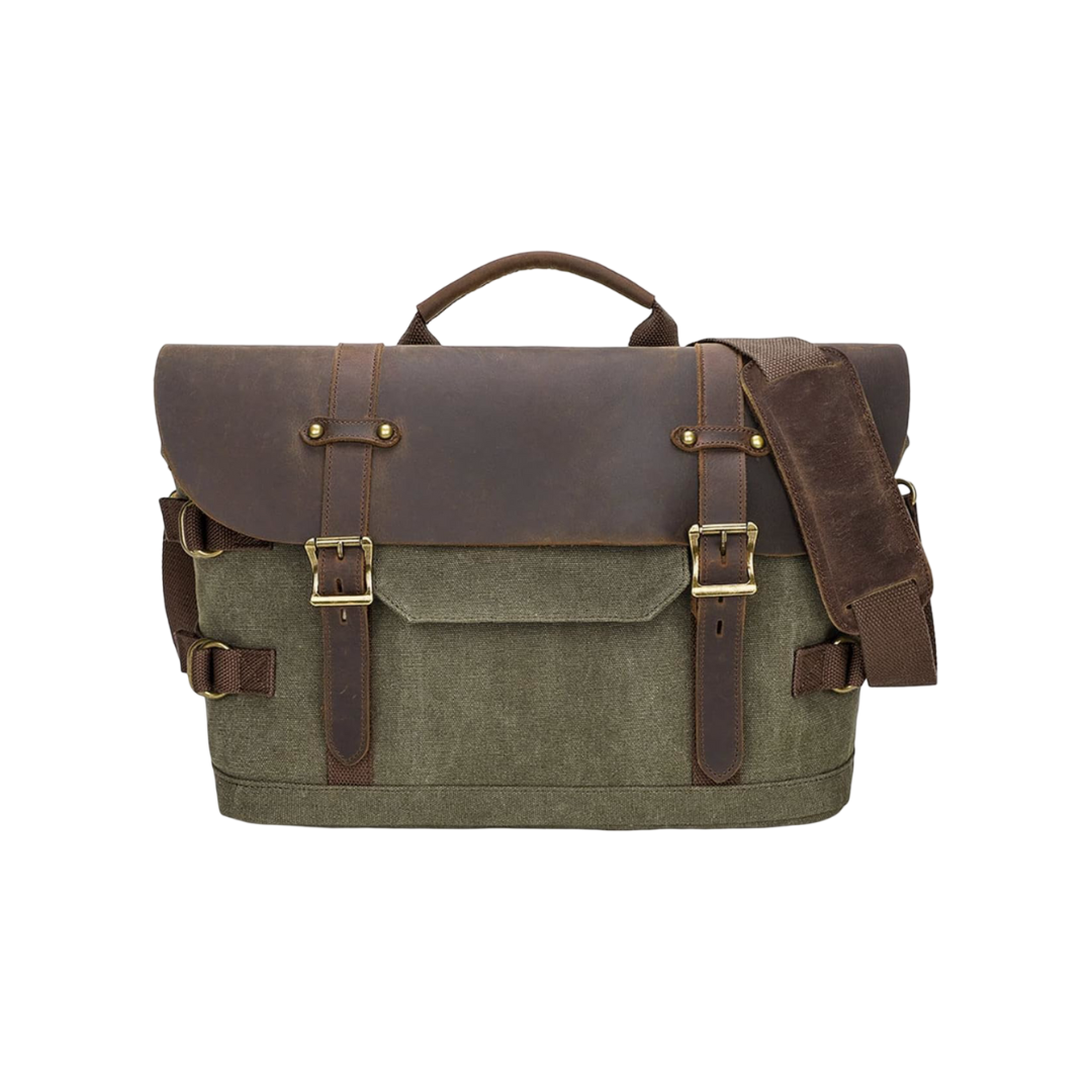 David | Rugged Classic Leather Messenger Bag