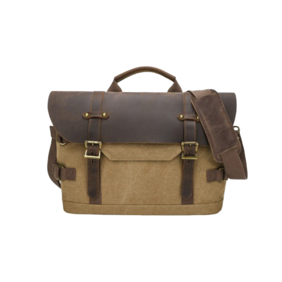 David | Rugged Classic Leather Messenger Bag