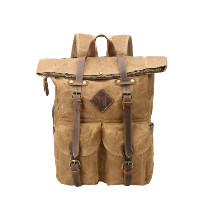 Edriel | Laptop Leather Roll-Top Backpack