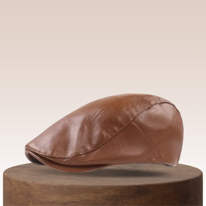 Alaric | Vintage Leather Flat Cap