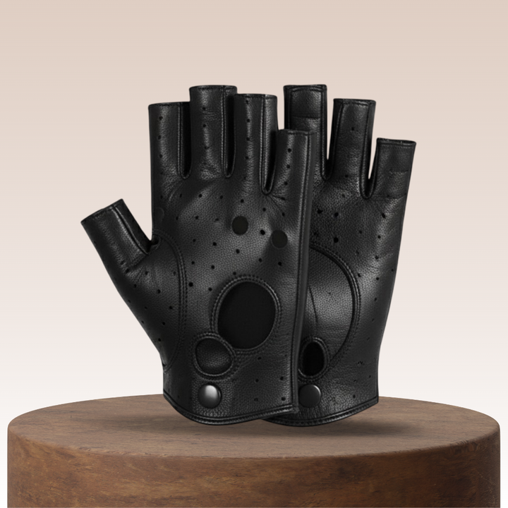 Florian | Perforated Leather Motorcycle Gloves