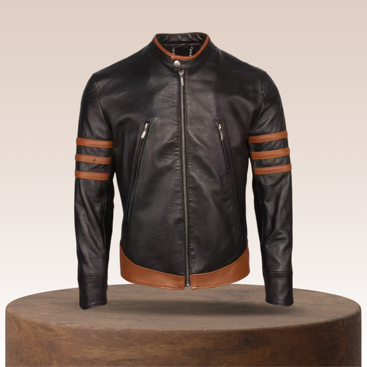 Evan | Men’s Wolverine Motorcycle Leather Jacket