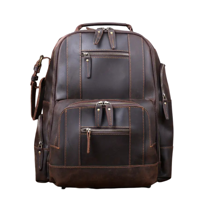 Sterling | Vintage Leather Multi‑Layer Backpack