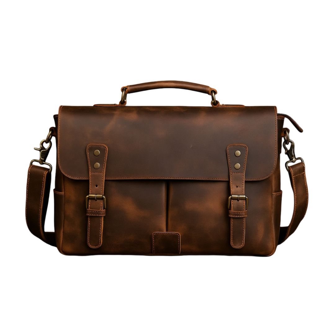 Clinton | Retro Leather Messenger Bag