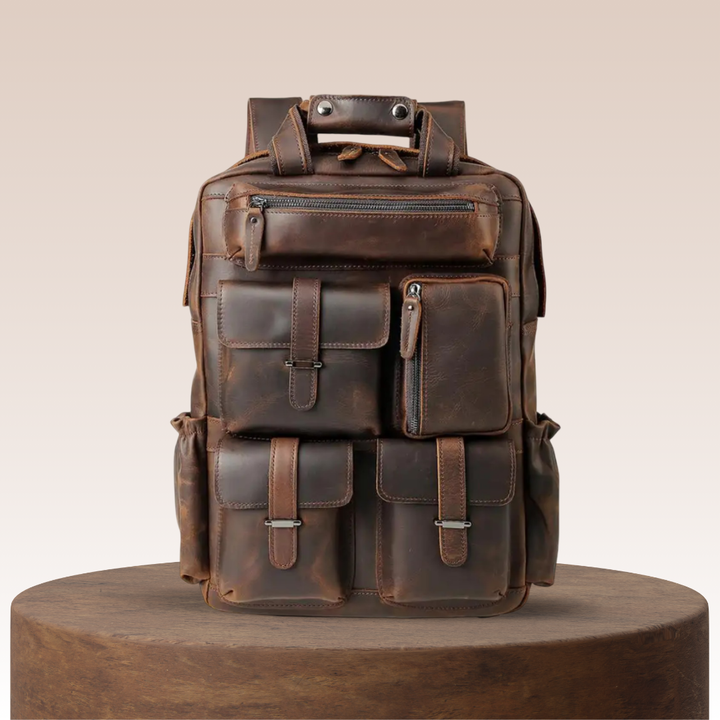 Ruben - Multi-Pocket Leather Backpack