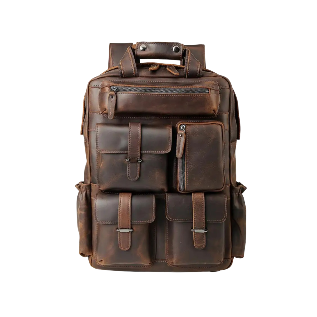 Ruben - Multi-Pocket Leather Backpack