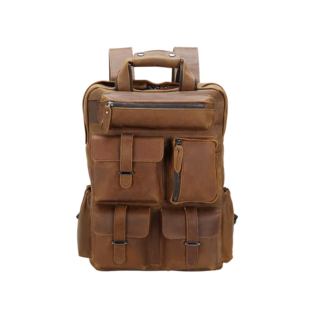 Ruben - Multi-Pocket Leather Backpack