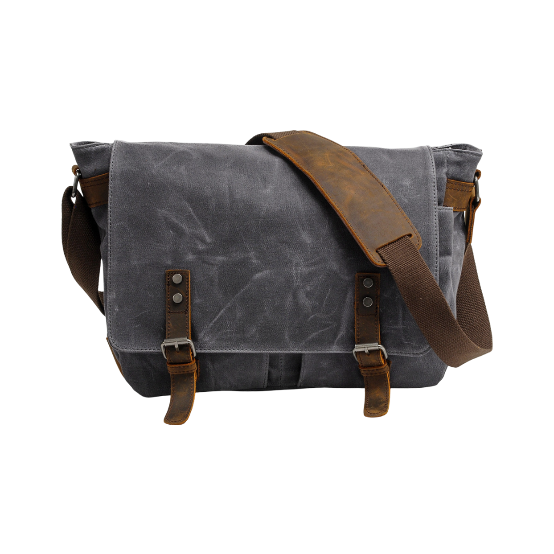 Drake | Waxed Accent Leather Shoulder Bag