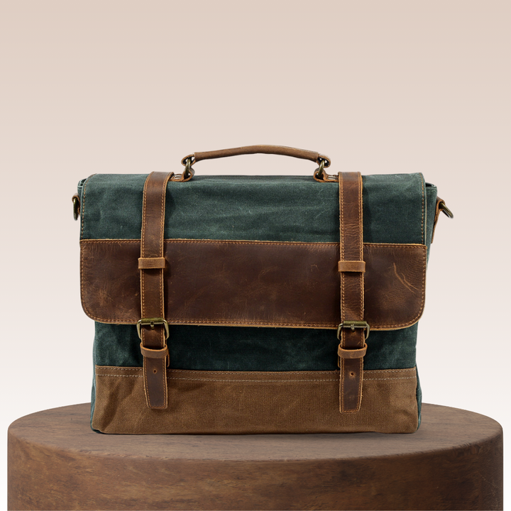 Kevin | Sturdy Canvas Leather Messenger Bag