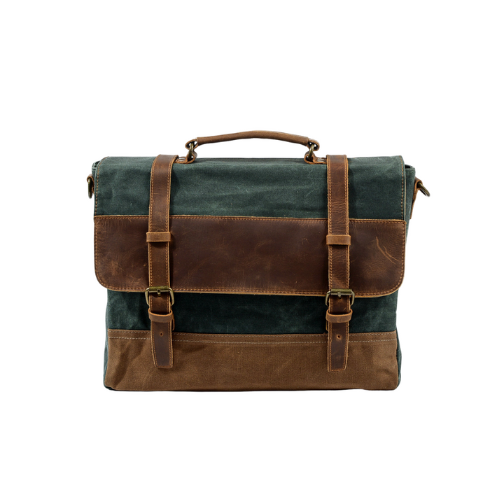 Kevin | Sturdy Canvas Leather Messenger Bag