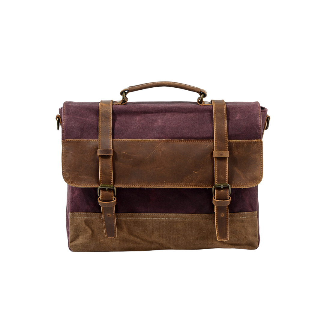 Kevin | Sturdy Canvas Leather Messenger Bag