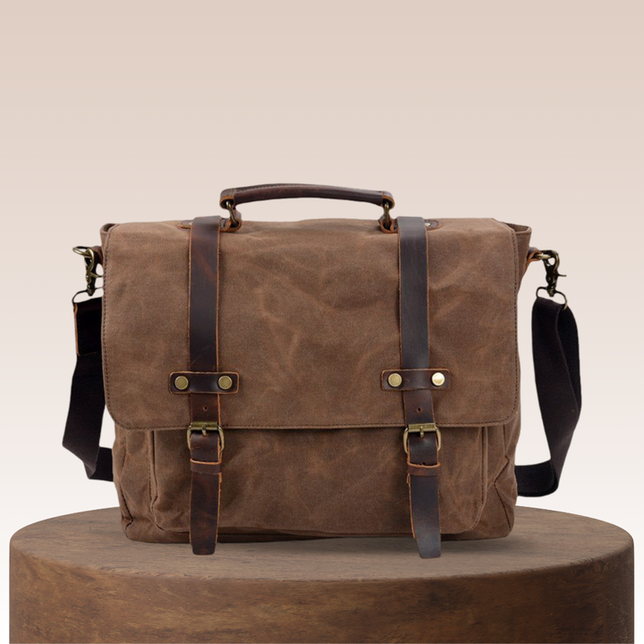 Clark | Vintage Waxed Canvas Messenger bag