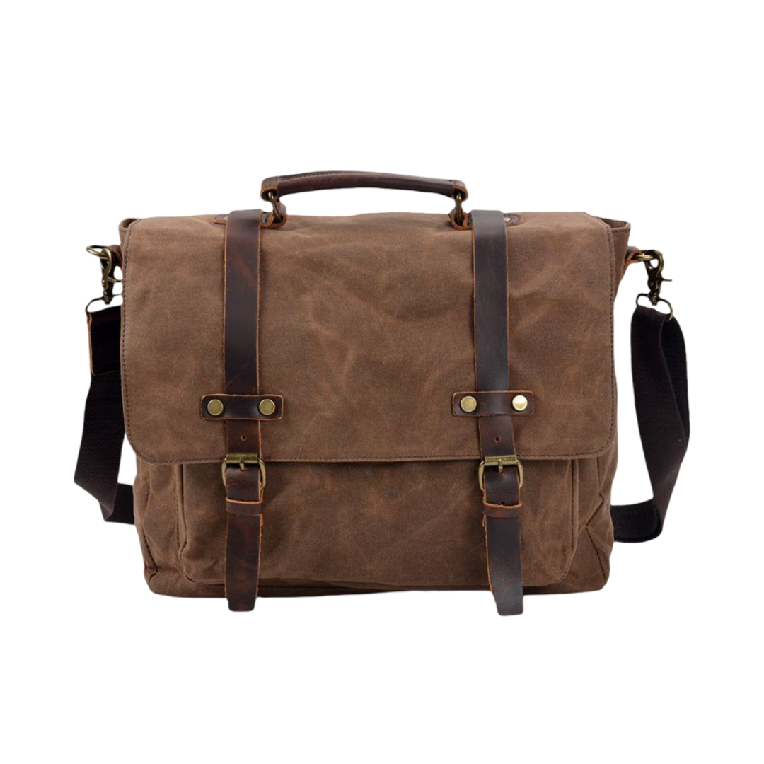 Clark | Vintage Waxed Canvas Messenger bag