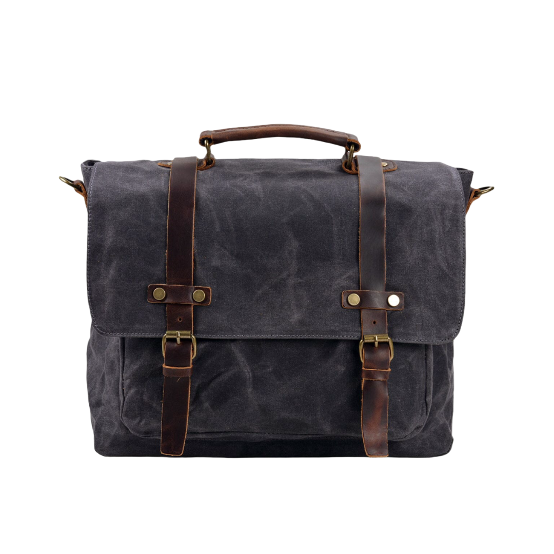 Clark | Vintage Waxed Canvas Messenger bag
