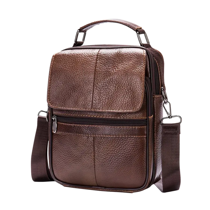 Jasper Leather Courier Shoulder Bag